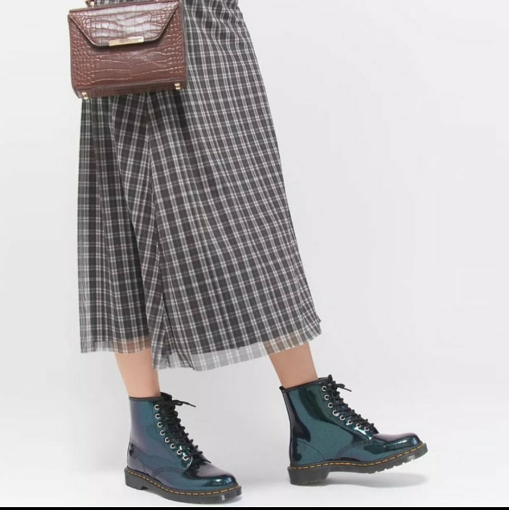 Dr Martens Teal  Sparkle Boots - Picture 2 of 15
